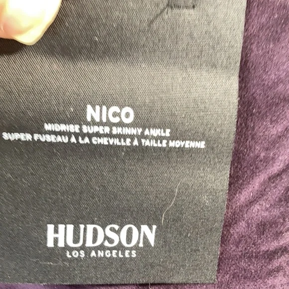 Hudson Jeans ombré velvet NICO mid rise super skinny ankle size 27 - Picture 14 of 14